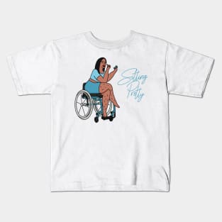 Sitting Pretty in Blue 4 Kids T-Shirt